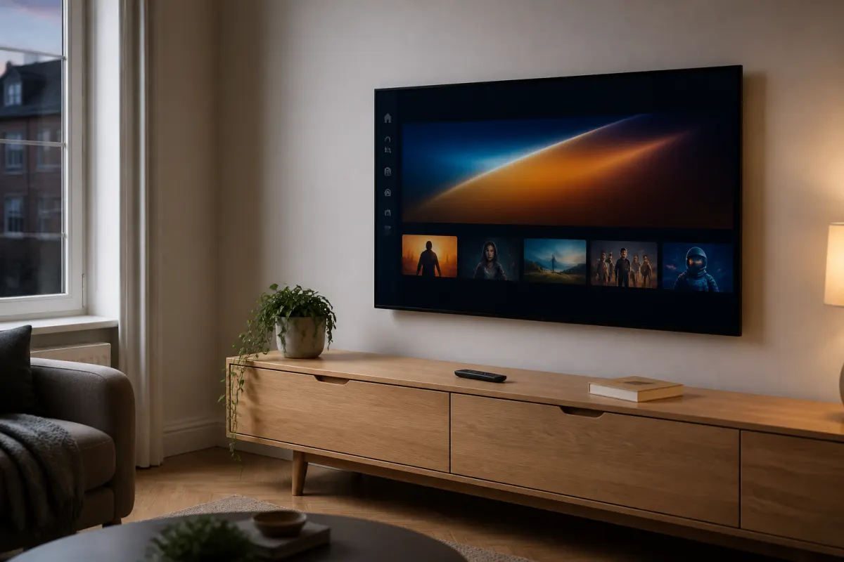 Living room TV ready for Parrot IPTV setup
